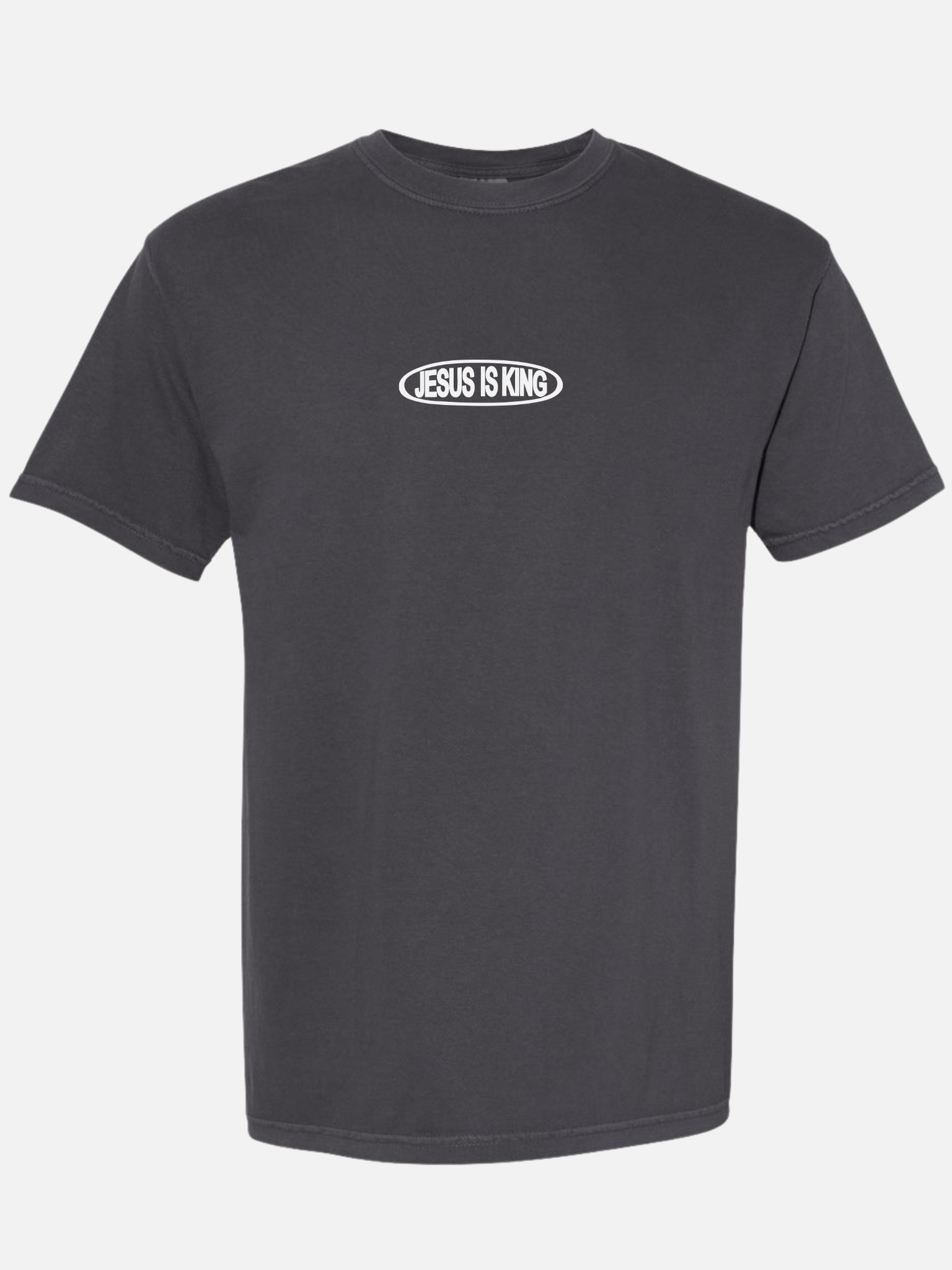 JESUS IS KING TEE GRAPHITE