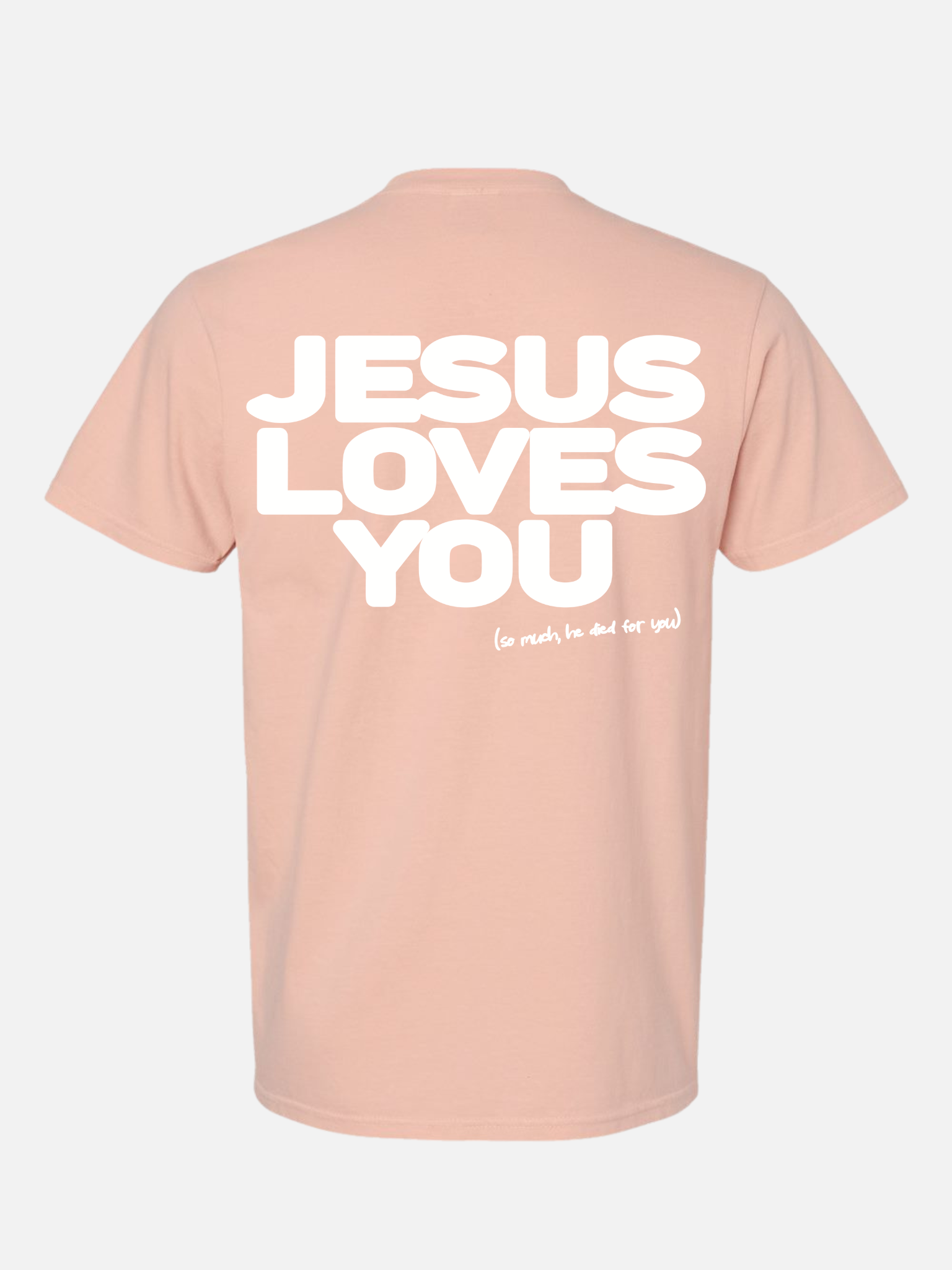 JESUS LOVES YOU TEE PEACH