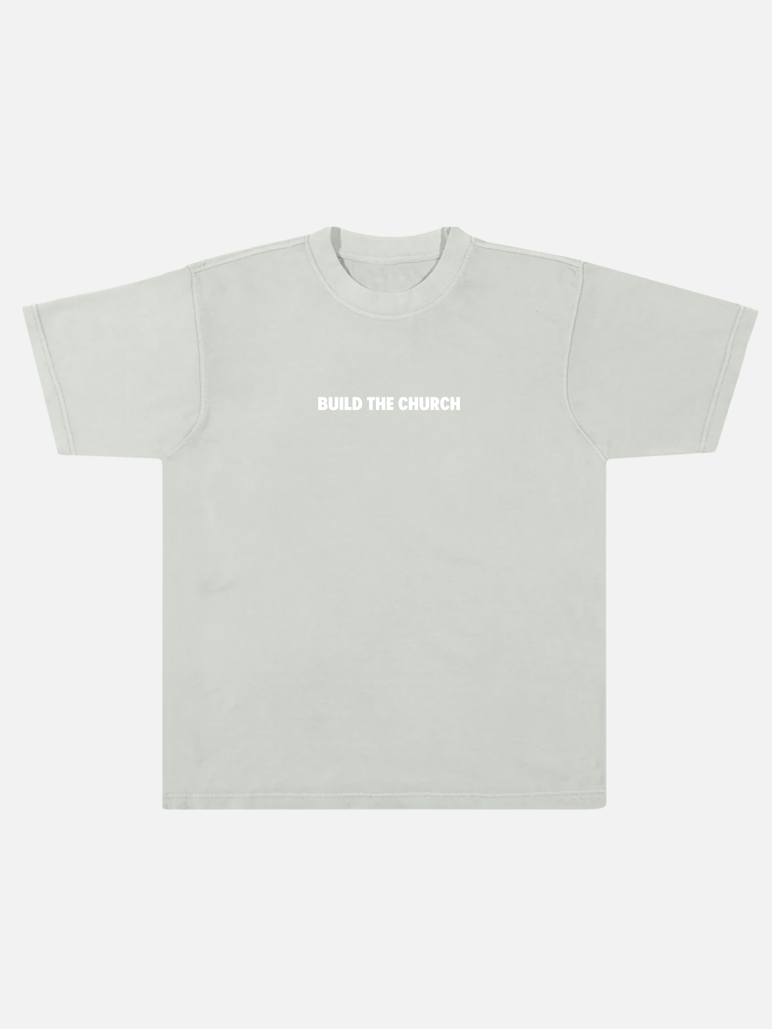 BUILD THE CHURCH TEE FADED SAGE