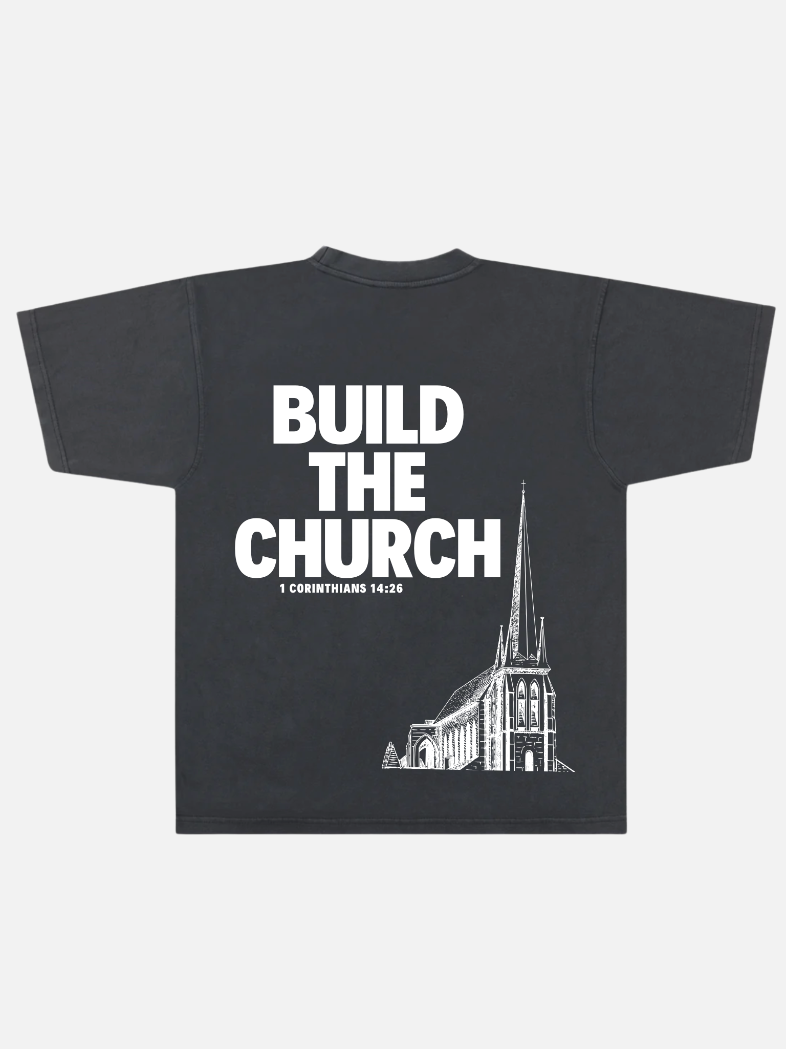 BUILD THE CHURCH TEE FADED BLACK