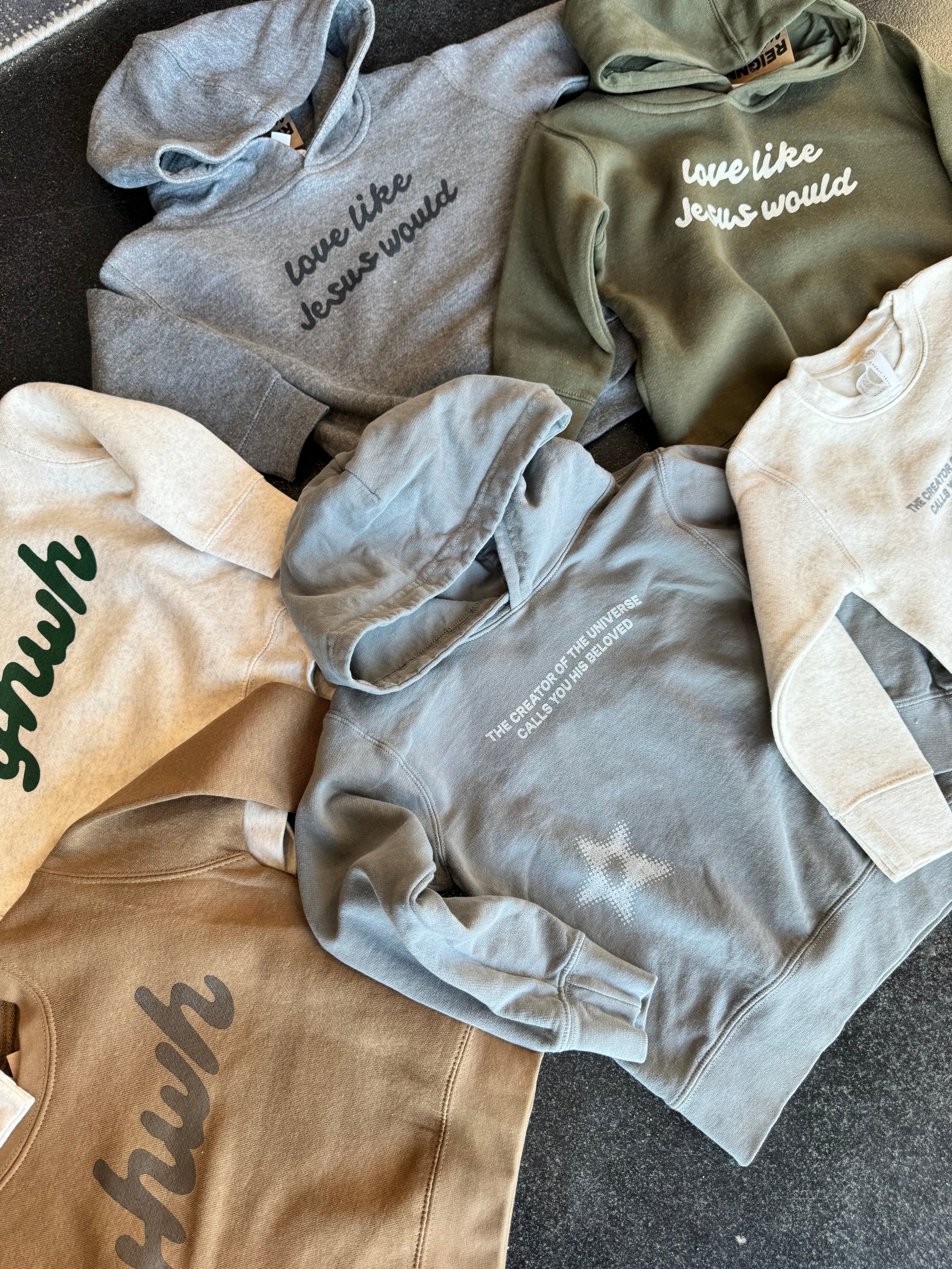 HIS BELOVED YOUTH HOODIE GRAY