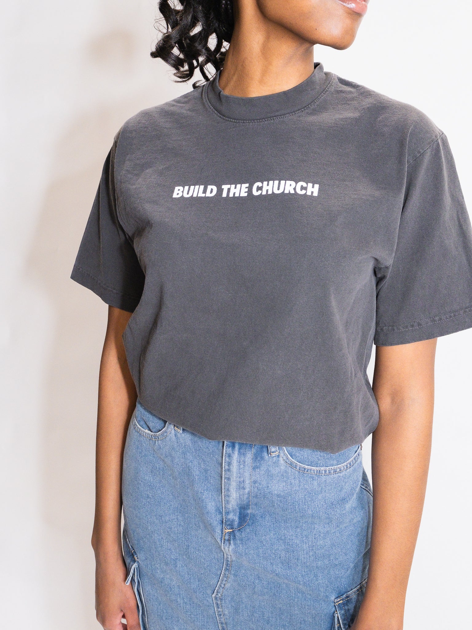 BUILD THE CHURCH TEE FADED BLACK
