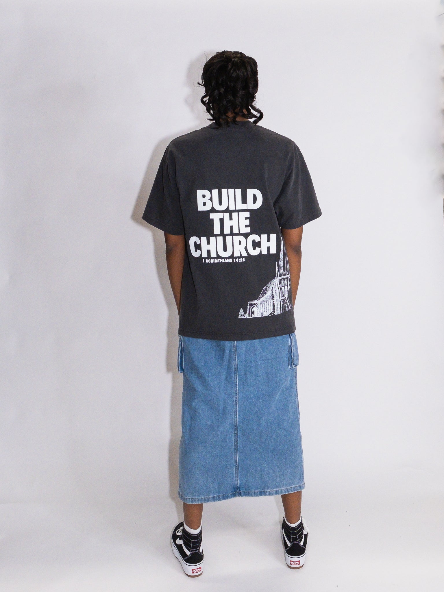 BUILD THE CHURCH TEE FADED BLACK