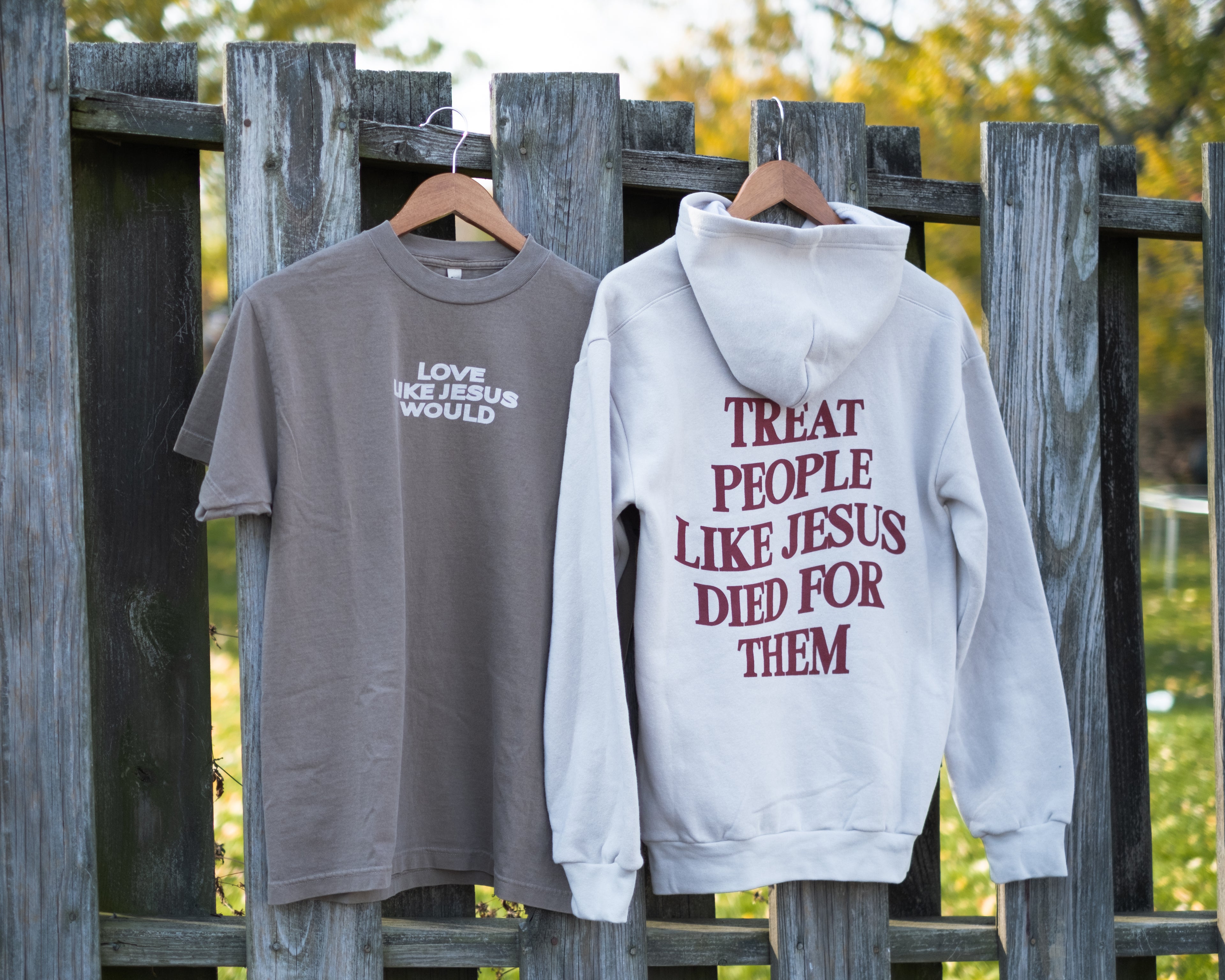 LOVE LIKE JESUS WOULD TEE TAN