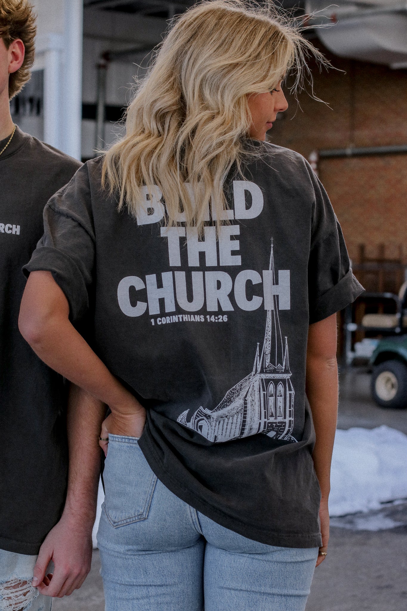 BUILD THE CHURCH TEE FADED BLACK