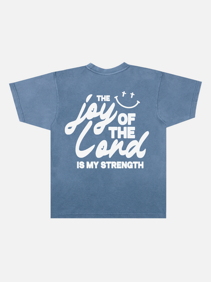 JOY OF THE LORD TEE WASHED DENIM