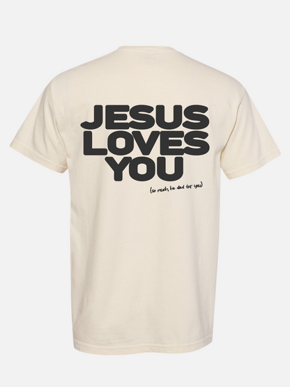 JESUS LOVES YOU TEE IVORY