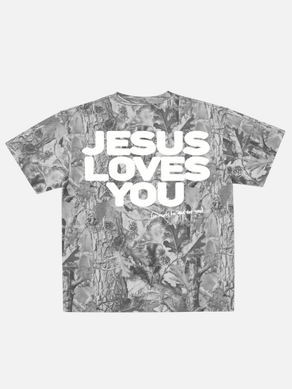 JESUS LOVES YOU TEE CAMO