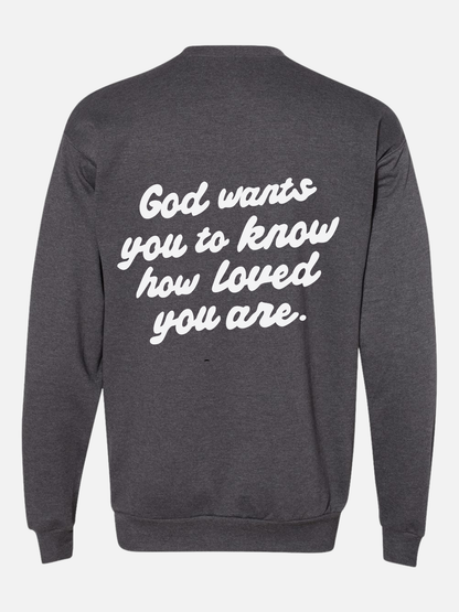 LOVING GOD DARK GRAY CREW