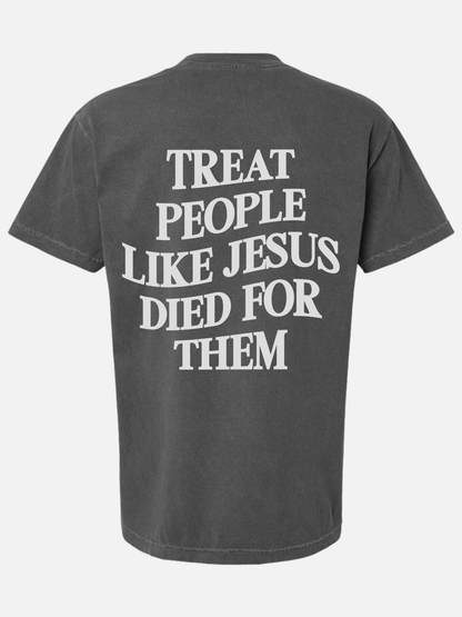 LOVE LIKE JESUS WOULD TEE FADED BLACK