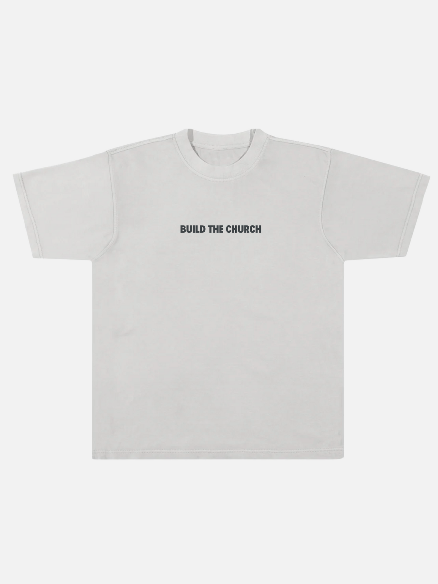 BUILD THE CHURCH TEE FADED CEMENT