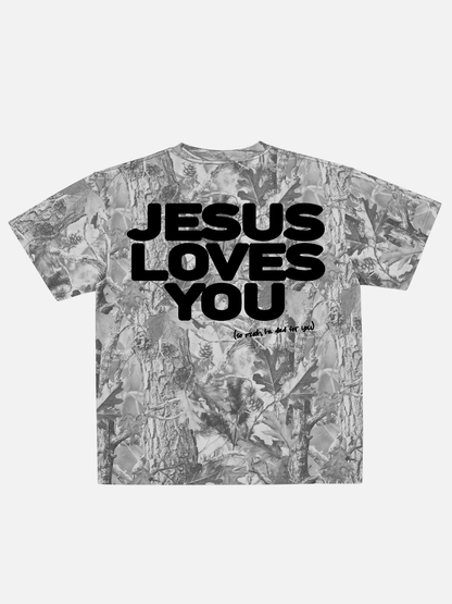 JESUS LOVES YOU TEE CAMO