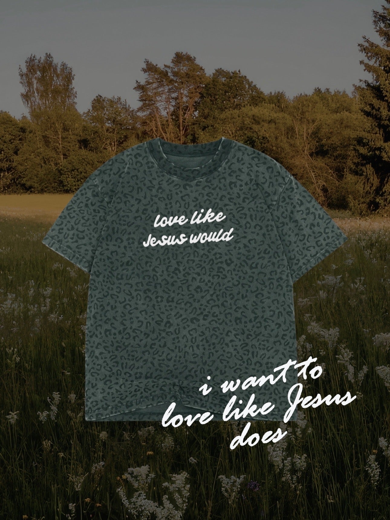 LOVE LIKE JESUS LEOPARD TEE