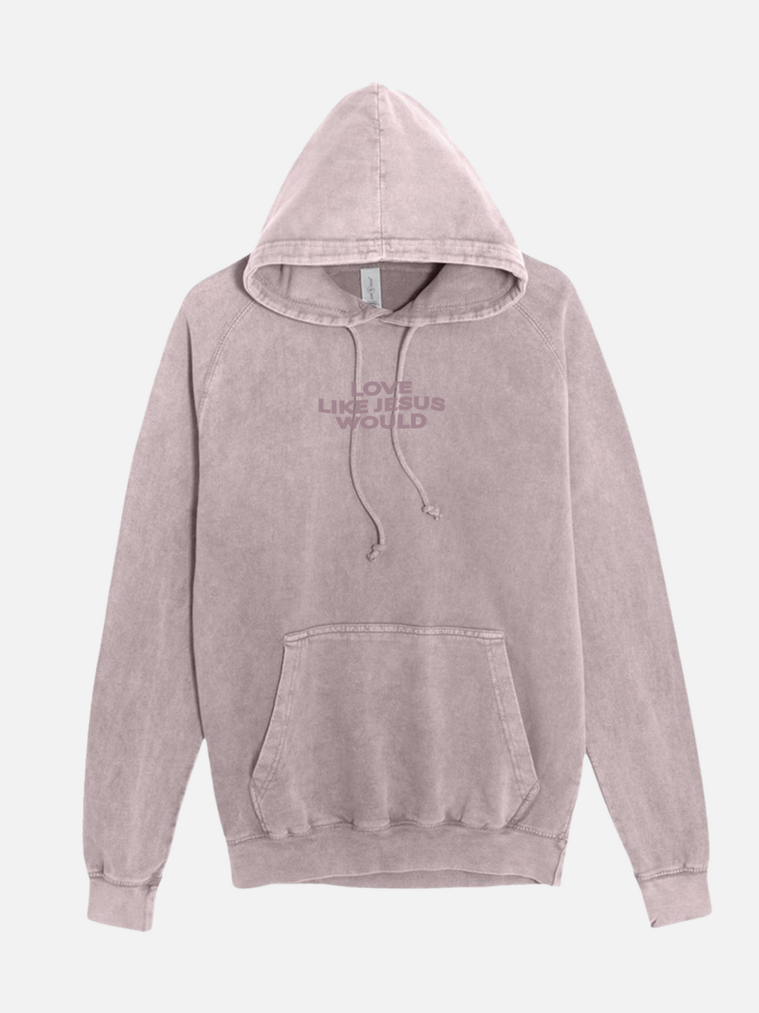 LOVE LIKE JESUS HOODIE VINTAGE ZINC
