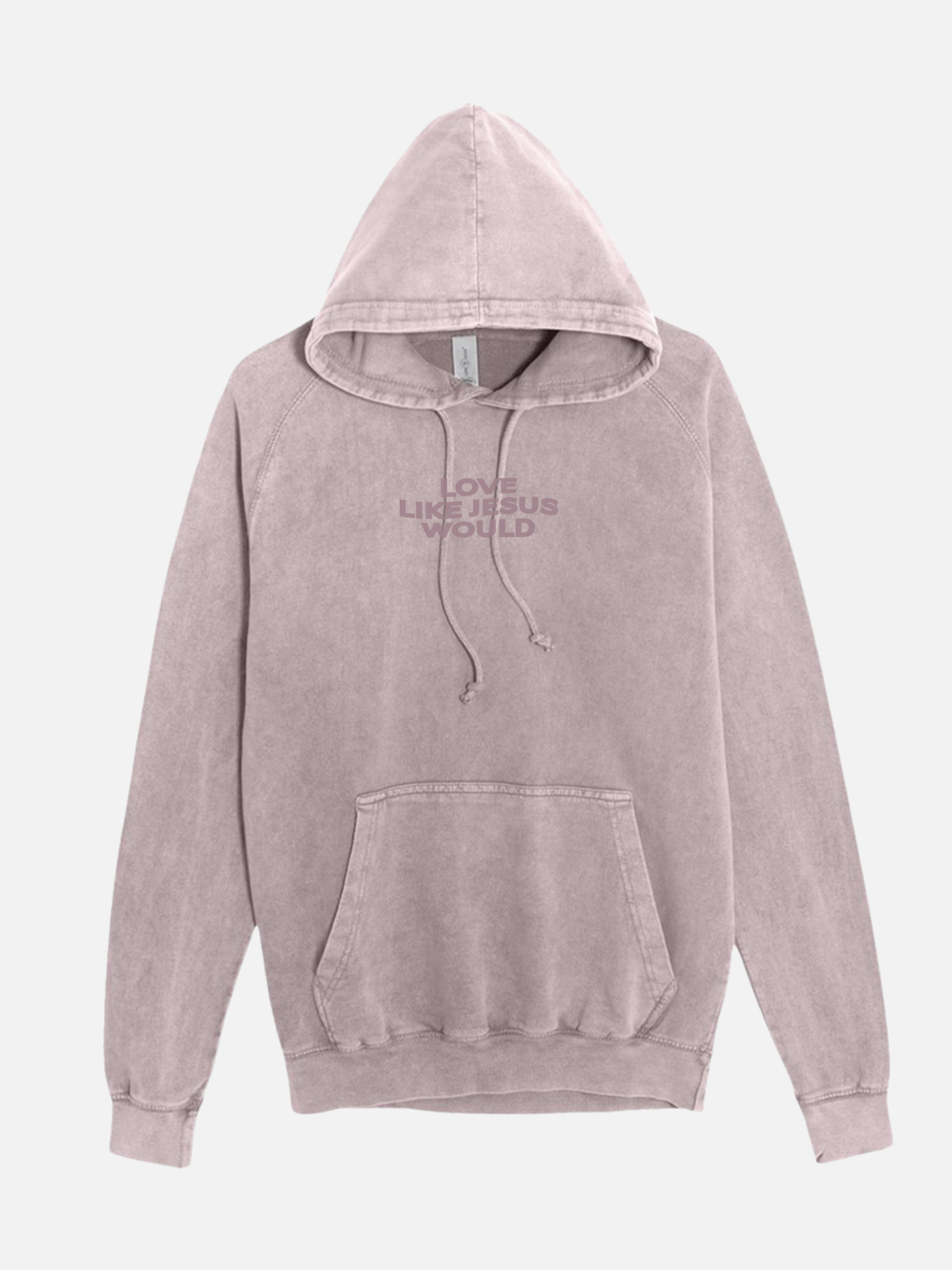 LOVE LIKE JESUS HOODIE VINTAGE ZINC