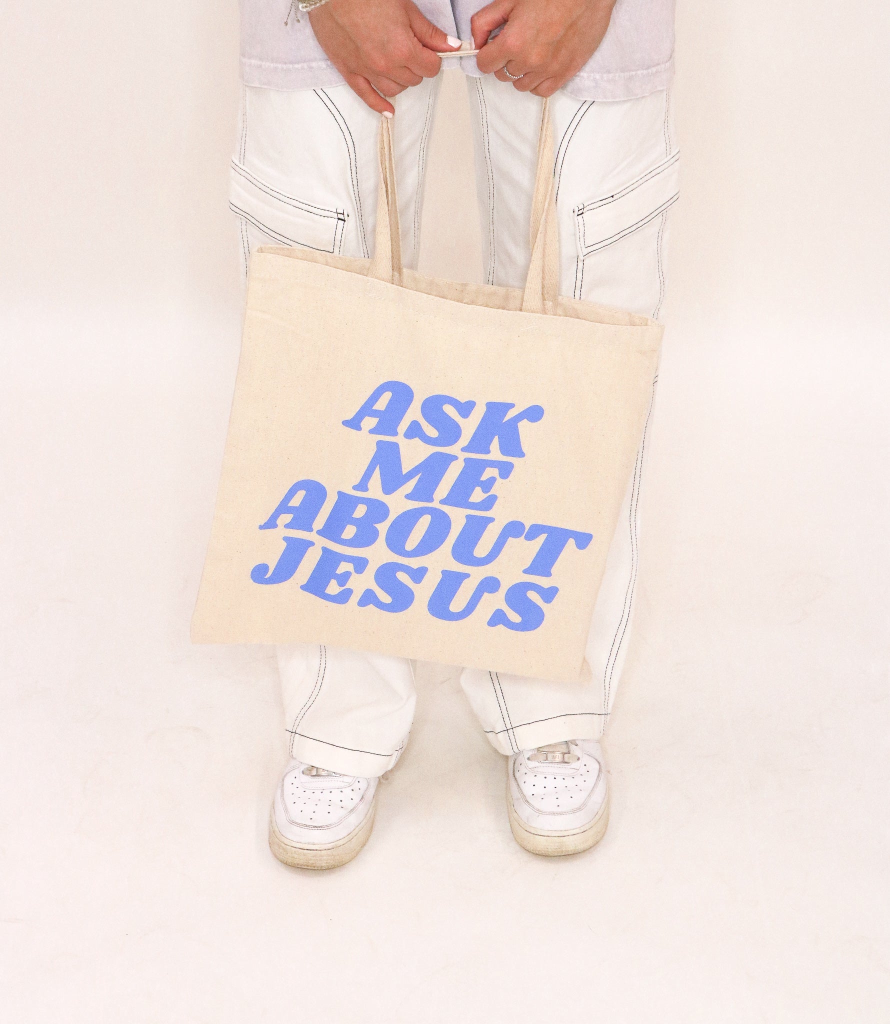 ASK ME ABOUT JESUS TOTE